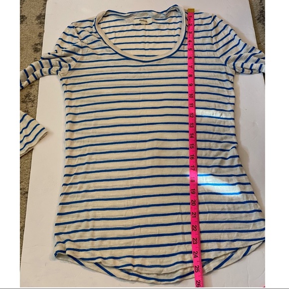Madewell 3/4 Length Stripped Tee - size Small - Picture 6 of 7